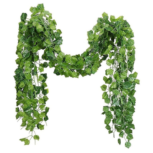 12 Strängar Konstgjorda Falska Vindruvor Ivy Blad Med 3 Strängar Druvor För Bröllop Fest Hem Vägg