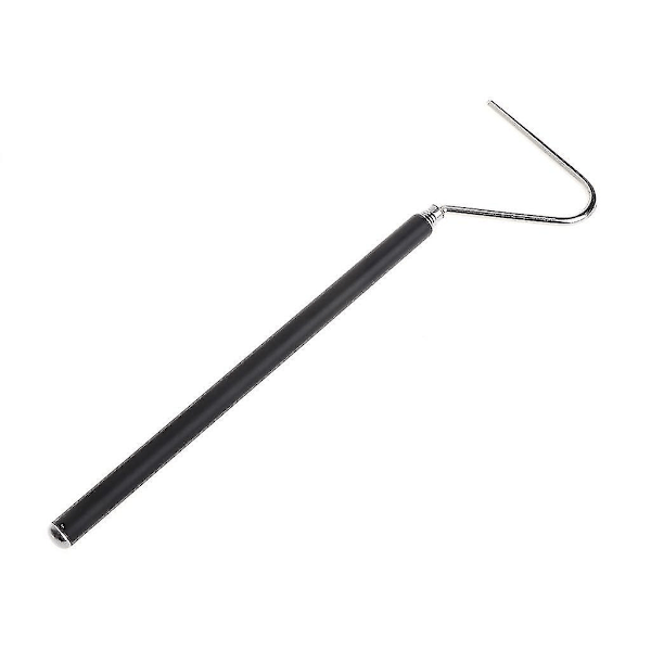 Slangekrog i rustfrit stål, sort, justerbar, lang håndtag, fangstværktøj, fælde, tang