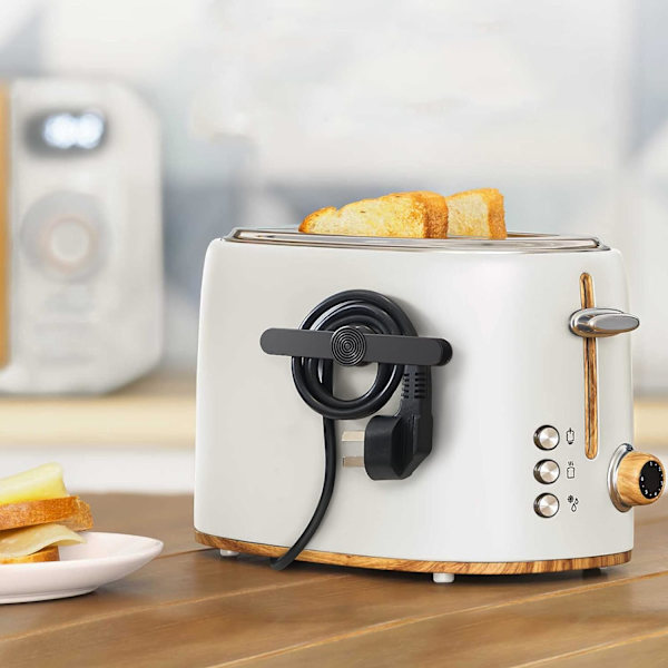 Sladdorganiserare för köksapparater, 6-pack självhäftande köksredskap Kabelhantering Sladdomslag för hushållsapparater, Mixer, Blender, Brödrost, Kaffebryggare