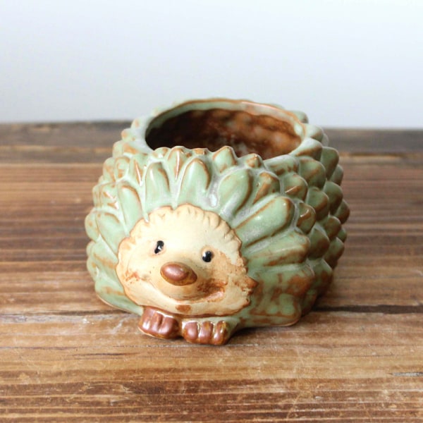 Vas Cartoon Igel Dekoration Blomkrukor Barnrum Skrivbords Dekor Kruka