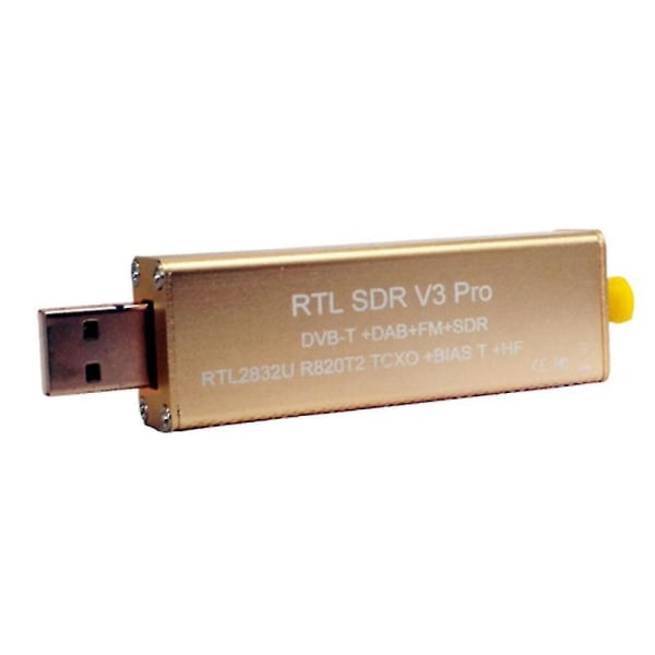 Sdr-modtager V3 Pro Rtl2832 Rtl2832u R820t2 Sdr til 100khz-1.7ghz Uhf Vhf Hf Am
