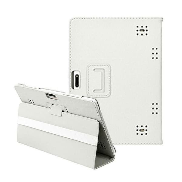 Universal 10/10.1 tommer læderstativcover til Android Tablet 24X17cm PC beskyttelsescover White