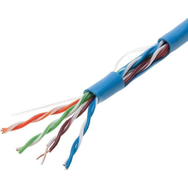 Cat5e 75m Blå Solid 24awg Kabel Utp Cat5 Bulk Netværkskabel Cca Leder Utp Uafskærmet Kabel