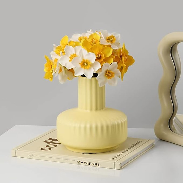 Nordisk keramisk vas Hem Vardagsrum Bord Dekoration Blommor Hydroponisk Behållare Veranda Sovrum Inredning Tillbehör (Färg: Grön)