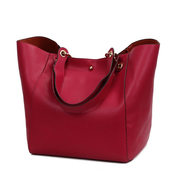 Luksus læder skuldertasker til kvinder 2021 Top-Handle Crossbody tasker til kvinder Store tasker og håndtasker purple red