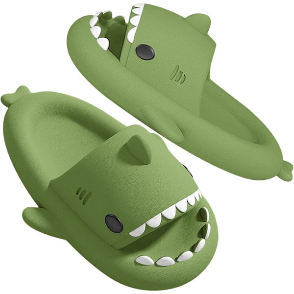 MoneRffi - Originale Sharklas til drenge og piger, Shark Flip Flops til mænd og kvinder, Pool Sandaler Amarillo 25/26 EU