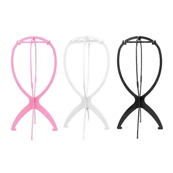 Avtakbar parykkstativ Parykkstyling Fast base, Hodeplagg Sammenleggbar støtte U2I5 Pink 1pcs