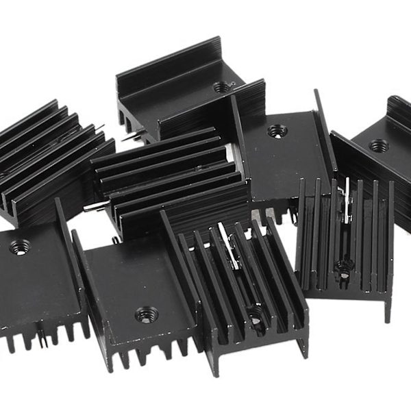 20x 21x15x11mm Sort Aluminium Køleplade Til To-220 Mosfet Transistorer