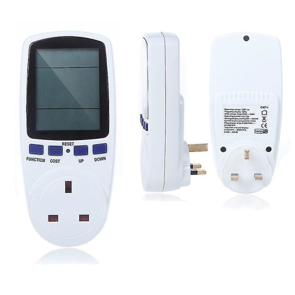 Elförbrukningsmonitor, Elförbrukningsmätare Energiförbrukningsmonitor Timer Plug Watt Kwh Analysator Plug-in Med Lcd-Displa