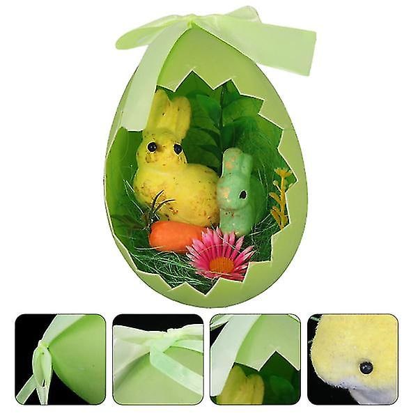 1 st ägg med kaninbo, dekorativt ägg, present till barn