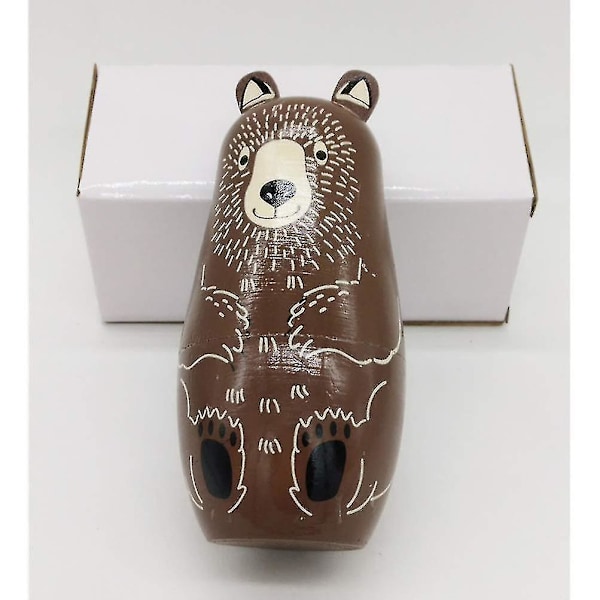 Treleker Matryoshka Dukker Dyrefigurer Tegneserie Bjørn Ugle Russiske Nesting Dukker Samling