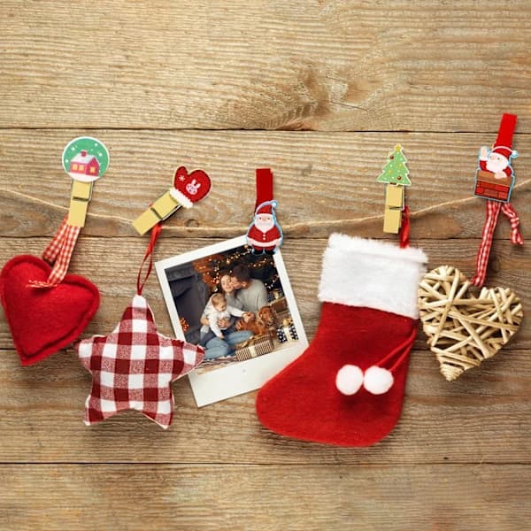 30 stk. juletreklips, mini klesklyper julepynt