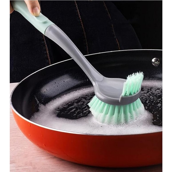 Dish Scrubber Brushes, Dish Cookware and Vegetable Brush with Durable Bristles, 2 Sided Dish Brush for Sink Kitchen Pot Pan Plate Cleaning, All Purpos