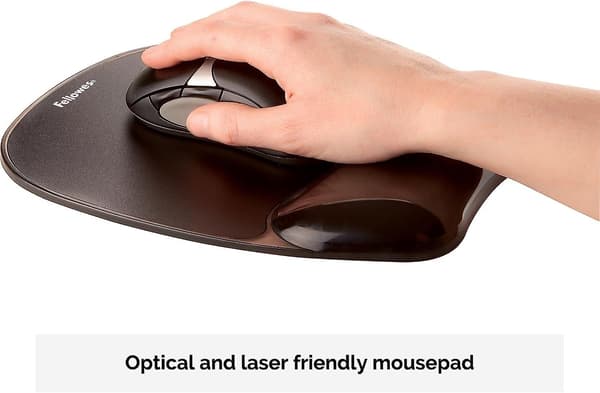 Musemåtte med håndledsstøtte - Krystalgel musemåtte med skridsikker gummibase - Ergonomisk musemåtte til computer, bærbar computer, hjemmekontoret