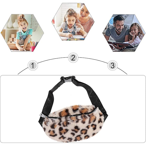 Gepardi Fanny Pack Leopardi Lapset Tytöt Boho Tytöille Pakkaukset -1kpl Leopardikuvioinen Lasten Vyölaukku Pehmustettu Rinnassa Kannettava Laukku