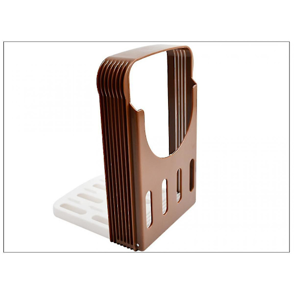 Foldbar Brødskæreskive Brødskærer Guide, Kompakt Sandwich Bagel Loaf Slicer & 4 Tykkelse Justerbar Plastik Husholdning Toast B91