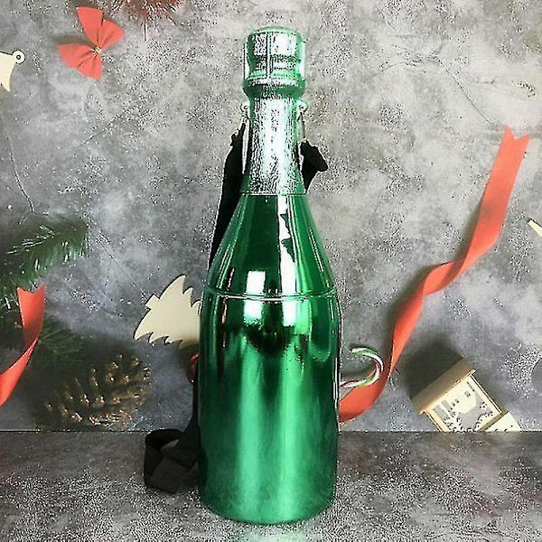 Grön Champagne Spargris Multifunktionell Vinflaskaformad Pengabox Förvaringslåda Z43198