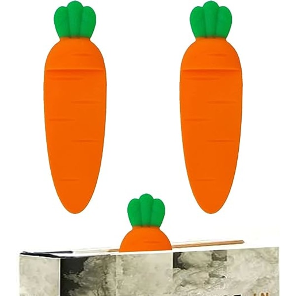 2PCS Cute Bookmarks for Book Lovers Silicone Carrot Bookmarks Book Lovers Gifts for Women Men Girls and Boys