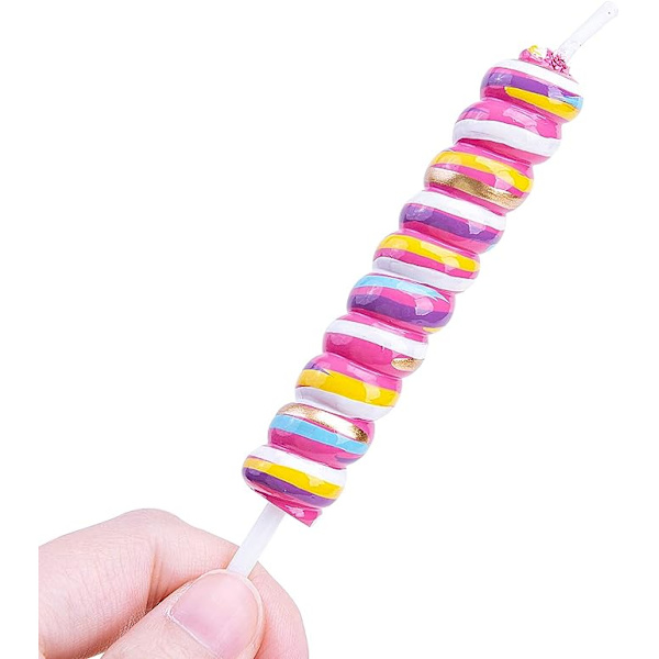 Sweety Rainbow Värikäs Lollipop-Kakun Kynttilä Koristeeksi Syntymäpäiväjuhliin, Vauvakutsuihin ja Hääjuhliin - Tarvikkeet ja Suosikki