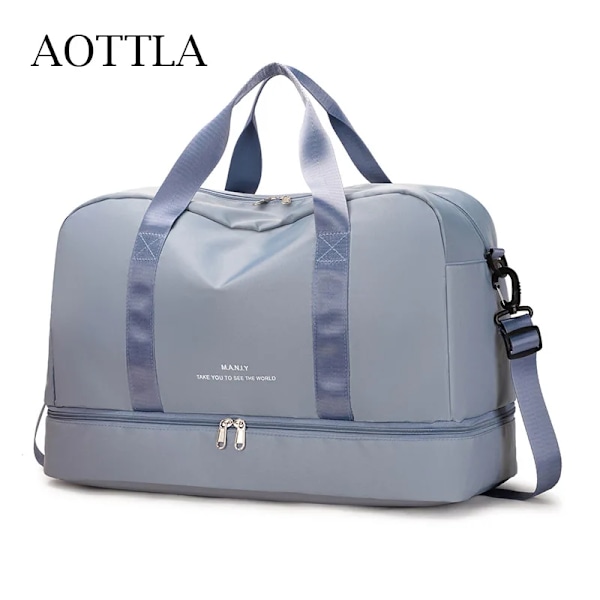 AOTTLA Casual Stor Resväska för Kvinnor Multifunktionell Axelväska Högkvalitativa Crossbodyväskor för Kvinnor Bol Negro