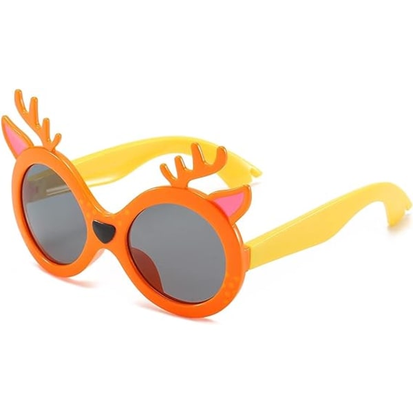 Kids Cute Sunglasses – Polarized Flexible TPEE Rubber Sunglasses for Kids Girls Boys Age 3-10