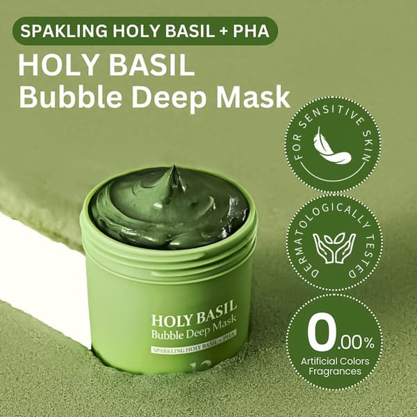 HOLY BASIL Bubbe Deep Mask (90g) Deep cleansing mask 90g + brush
