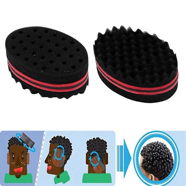 10 kpl Pieniä Reikiä Hiusten Kierrettävä Sieni Parturiharja Dreadlockseille Lukitseville Kierroksille Afro Curl Coil Kampa Hoitoväline