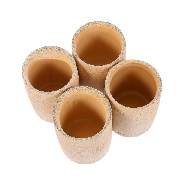 4 stk rustikke bambus drikke kopper vin vand kopper Fashion Retro opbevaringsrør