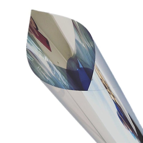 Speilvindusfilm Vinyl Selvhheftende Reflekterende Solfilm Personvern Vindusfarge For Hjem Blå Sliver Glassklistremerker