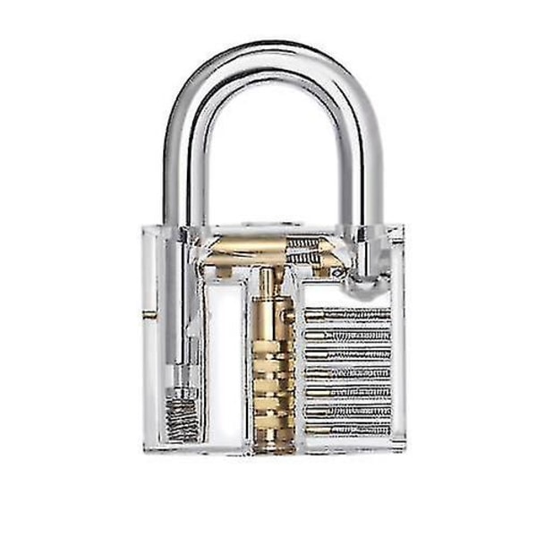 15pcs Transparent Padlock Training Lock Practice Keyed Padlocks Training Skill Pick