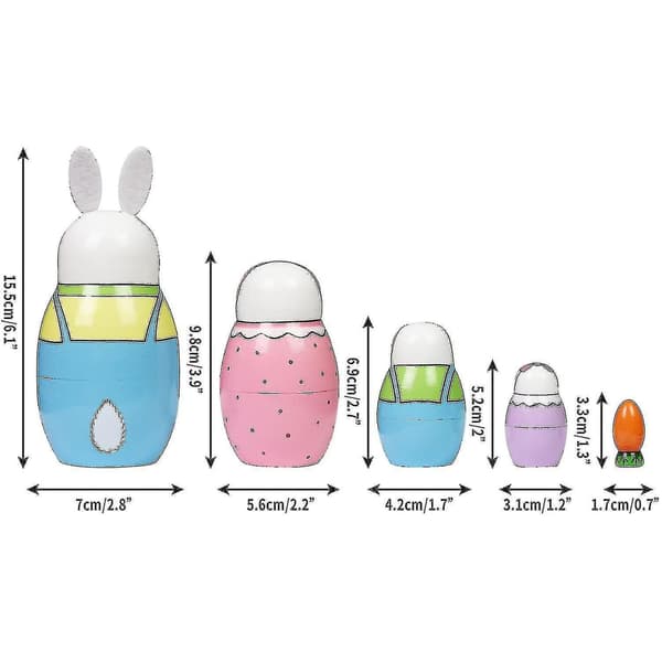 Nesting Dolls Russisk Matryoshka Tre Stacking Nested Dog Set
