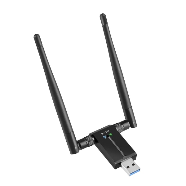 Trådløs USB Wifi-adapter for PC - 802.11ac 1200mbps Doble 5dbi-antenner 5g/2.4g