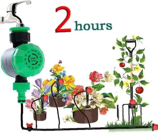 2 Timers Automatisk Havevanding Timer Mekanisk Vandtimer Havevandingssystem