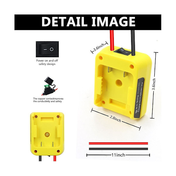 Muuntaja-sovitin I/o-kytkin 30A sulake 18v 20v/60v Dcb609 Dcb208 litiumpariston virtalähde Di