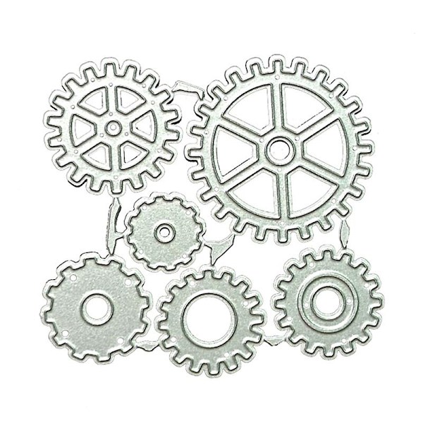 Växelhjul Metallskärningsform Stencil Diy Scrapbooking Album Papperskortmall