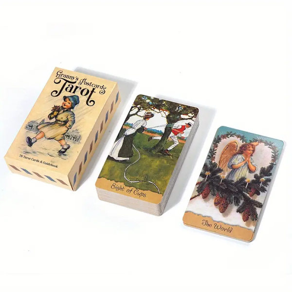 Mummon postikortit, tarot-kortit, juhlapelikortit, ennustustyökalut, lautapelit