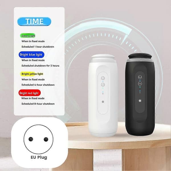 300m³ Vægstik Aroma Diffuser med Sensor Natlys Smart Bluetooth App Duft Diffuser EU Stik A Black
