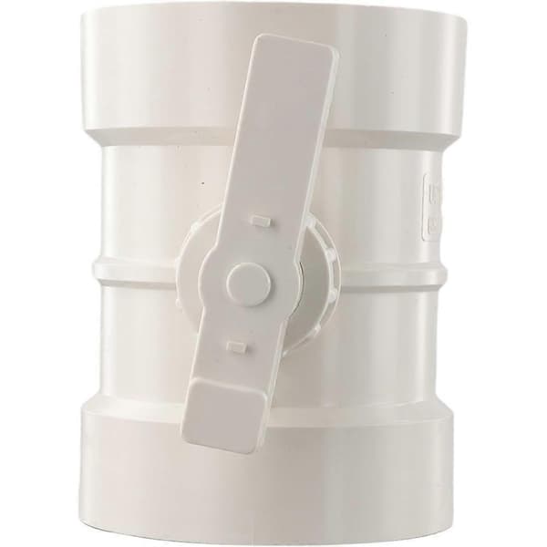 PVC Manuel Luftmængdereguleringsventil til Udsugningskanaler og Ventilationssystemer - Hvid Flowregulator, Diameter (110mm)