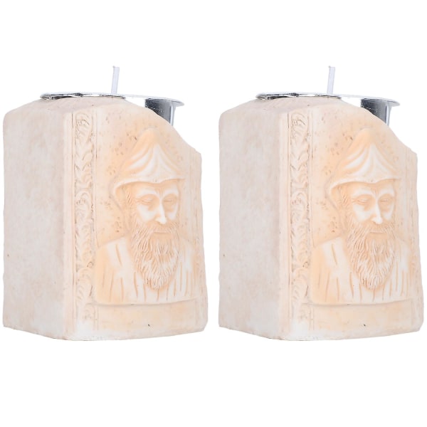2 kpl uskonnollinen patsas kynttilänjalka kodin hartsikoristeet kynttilänjalkojen koristeet