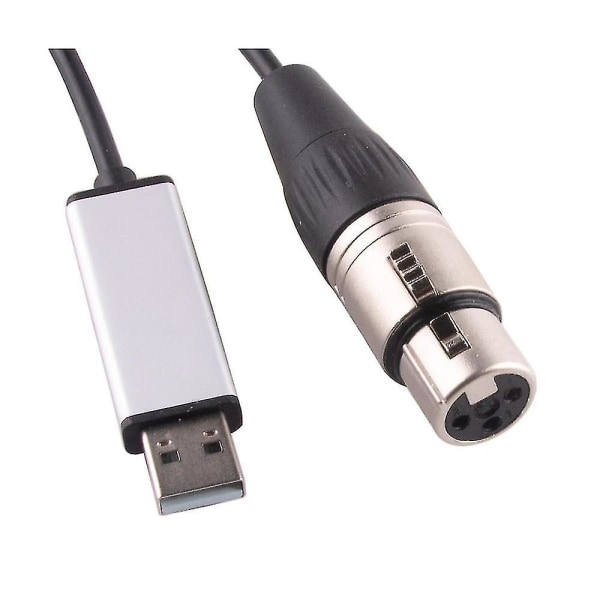 Datamaskin USB til XLR-hodegrensesnitt DMX512 DMX 512 RS485 Kontroll Seriell Port Adapter Konverterkabel