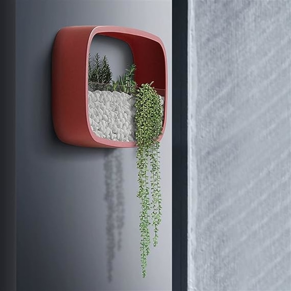 Hängande växtkrukor Väggkruka Modern konst Väggvas Hängande växtkrukor Blomkrukor Suckulent växtkorg för inomhus utomhus sovrum vardagsrumsdekor Ha