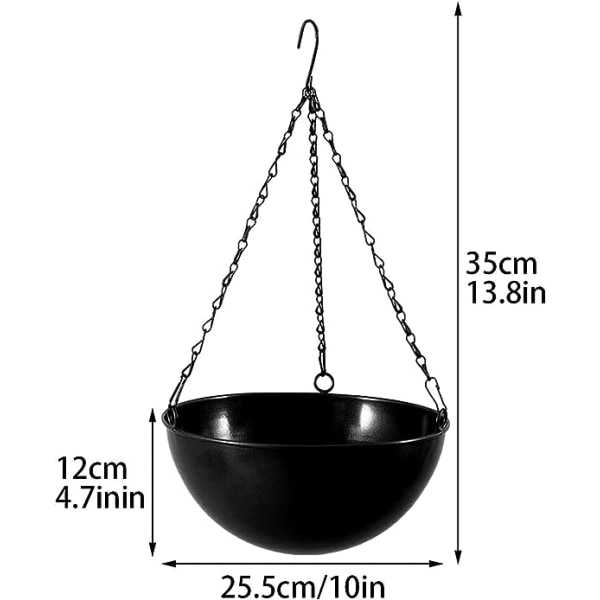 2 kpl rautaisia ripustettavia istutusruukkuja sisä- ja ulkokasveille, riippuvat ruukut ketjukoukulla, moderni ripustettava kasviruukku kori mehikasveille kaktuksille yrteille