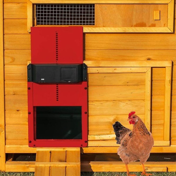 Hønsegårdsdøråbner med lyssensor, automatisk hønsedør, sikker hønseavlsrød