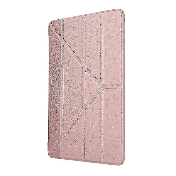 PU + Deformerad Silikonfodral med Roséguld Stativ för Apple iPad 10.2 (2019)