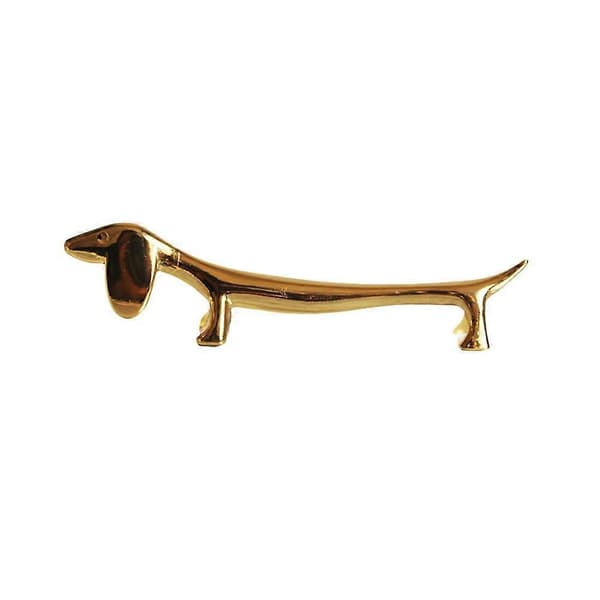 Hundepindholder til spisepinde i guld