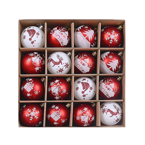 Shatterproof Christmas Ball Jewelry - Fine Painting Flash Decoration For Christmas Tree - Hanging Decorative Set