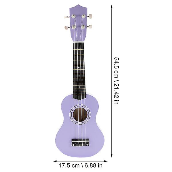 21 Tums Ukulele Gitarr Leksak Trä Ukulele Gitarr Leksak Rolig Massiv Trä Musikinstrument Modell Leksak Tidig Utbildnings Gitarr Leksak (lila)