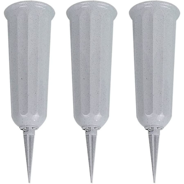 5 stk. Gravlund Kegle Vase Gressplen Blomsterholder Med Jordspyd Gravstein Blomsterbeholder, Gravlund Kegle