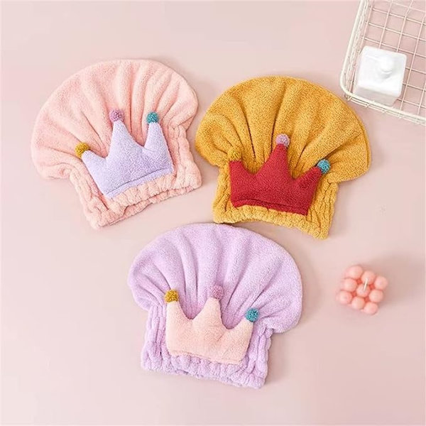 Hurtigtørrende hårhåndklæder, badehætter, bærbare koral fleece badehætter, badetilbehør (farve: D, størrelse: 1)