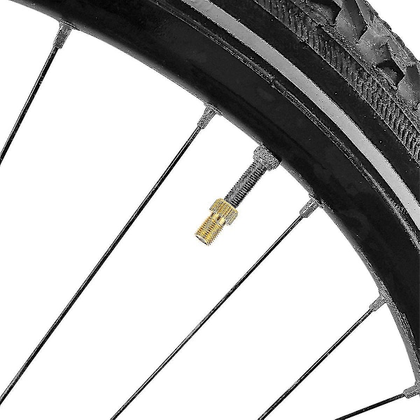 Presta til Schrader Messing Cykelventil Adapter med Tætning Ring Adapter Konverter, 3 stk.